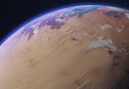 Orbital view of Kharak